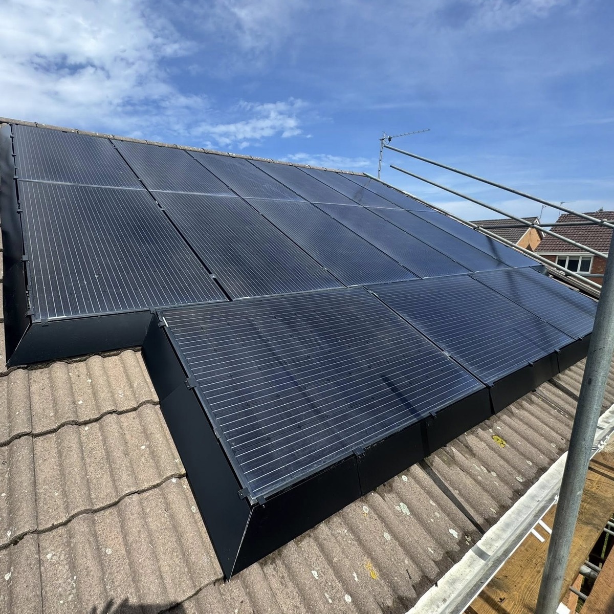 Solar panels following pigeon proofing